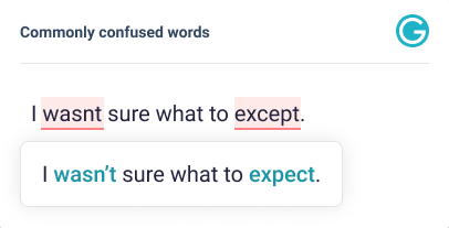An example of a spell-checker tool: Grammarly